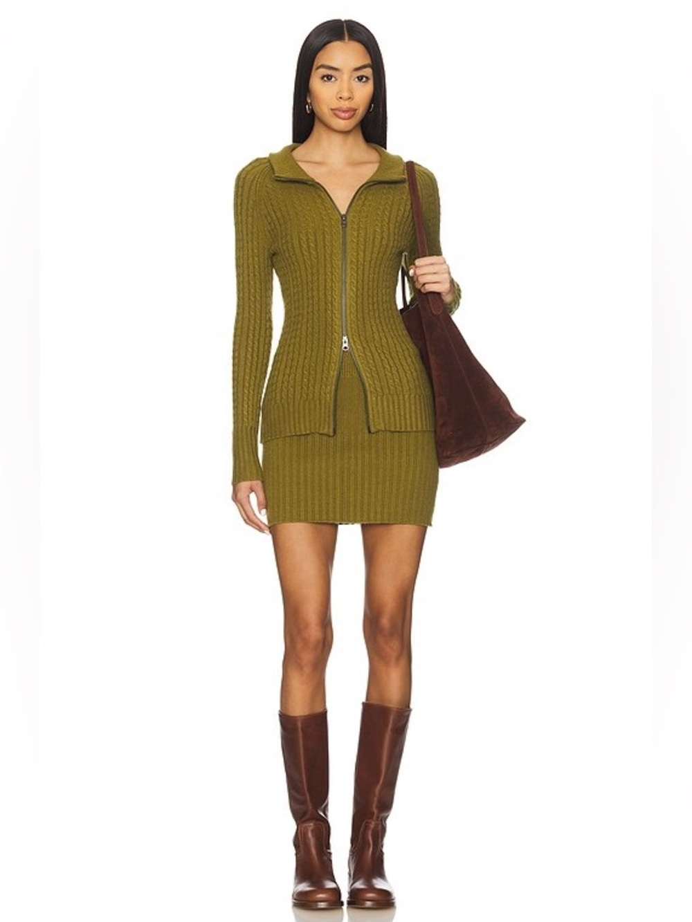 Free People Eliza Sweater Set in Cardamon Seed XS/S